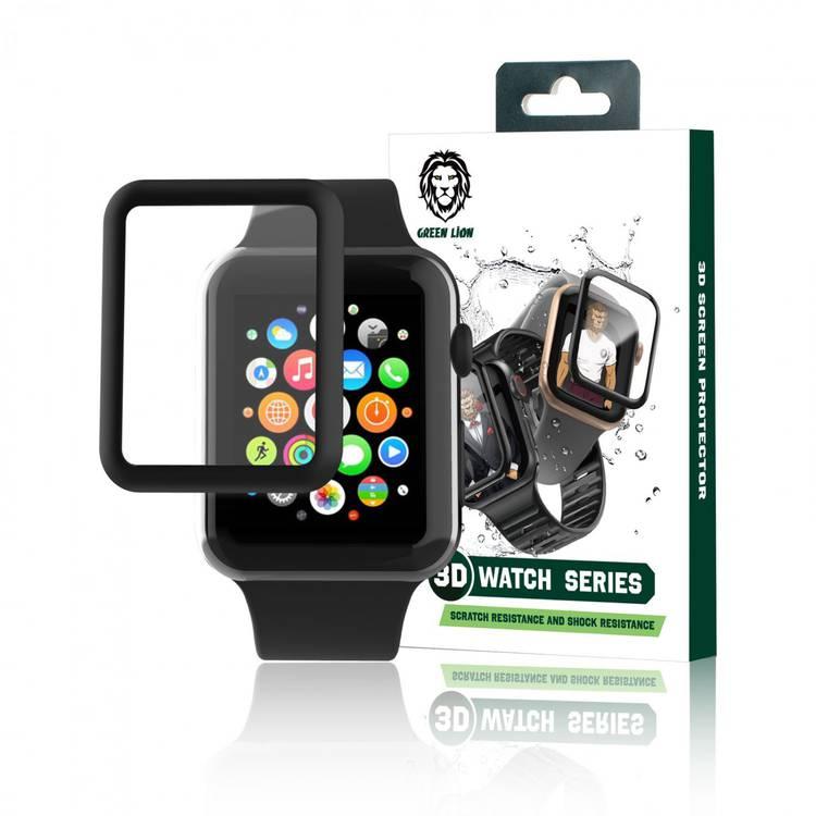 Green Lion 3D HD Glass Screen Protector for Apple Watch 41mm - Black