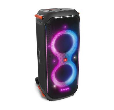 JBL Partybox 710 Party Speaker with 800W RMS Powerful Sound, Built In Lights, Splashproof Design, 18H Battery, Smooth-Glide Wheels, Dual Connect, Sound Effects, Karaoke Mode-Black