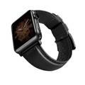 Viva Madrid Montre Cordovan Leather Strap for Apple Watch 42/44MM - Black/Black