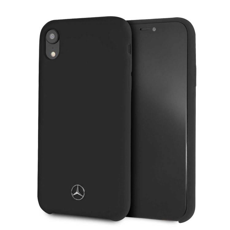 CG MOBILE Mercedes-Benz Silicone Phone Case with Microfiber Lining for iPhone Xr Officially Licensed - Black
