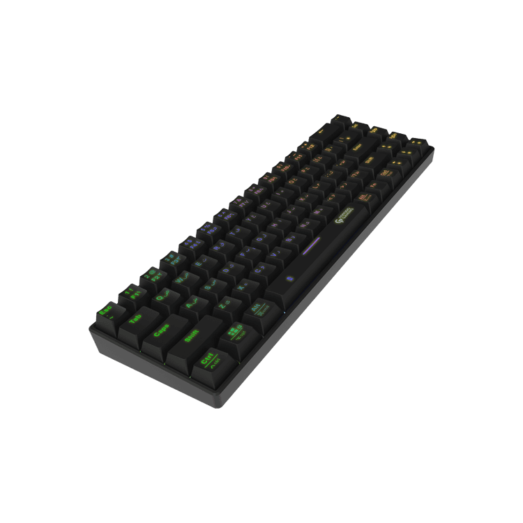 لوحة مفاتيح ميكانيكية للمفاتيح مع إصدار مزدوج سلكي وبلوتوث (إنجليزي / عربي) - أسود