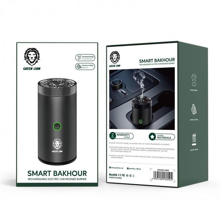 Green Lion Smart Bakhour Rechargeable Electric Car Incense Burner - Wine Red