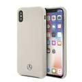 CG MOBILE Mercedes-Benz Silicone Phone Case with Microfiber Lining for iPhone X Officially Licensed - Beige