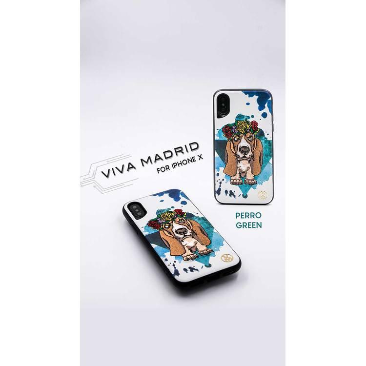 Viva Madrid Perro Back Case for iPhone X - Green