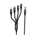 Type-C Lightning Cable Porodo PD-LLCMBR-BK Aluminum Braided Cable - Black