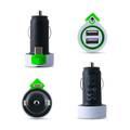 Q2 Power Triple USB Car Charger with Extractable Type-C Cable 3.1A - Black/White