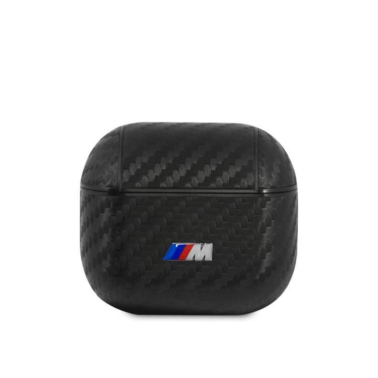 BMW M Collection PC PU Carbon Case with Metal Logo White for Airpods 3 - Black