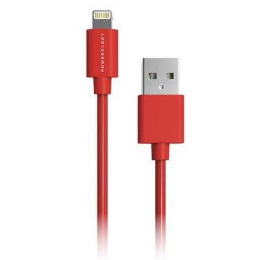 Powerology PVC Lightning Cable 1.2M, Fast Charging, Data Sync, Super Durable, Compatible with iPads, iPhones and Airpods/Airpods Pro (Red)