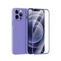 Green Lion 360 Carsaca Plus Case with Normal HD Glass for iPhone 13 Pro - Light blue