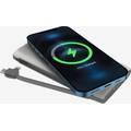 Powerology 8 in 1 Wireless Power Bank Station 10000mAh with Built-In Cable ( Lightning & Type-C ) PD 20W
