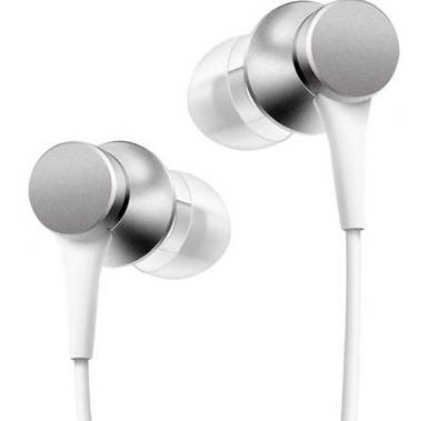 Xiaomi Mi Piston In-Ear Headphones Basic [High Sensitivity Mic&Remote,powerful bass,Replaceable Earbuds,Global Version with Warranty]-Compatible with Smartphones/Tablets/PC-Silver