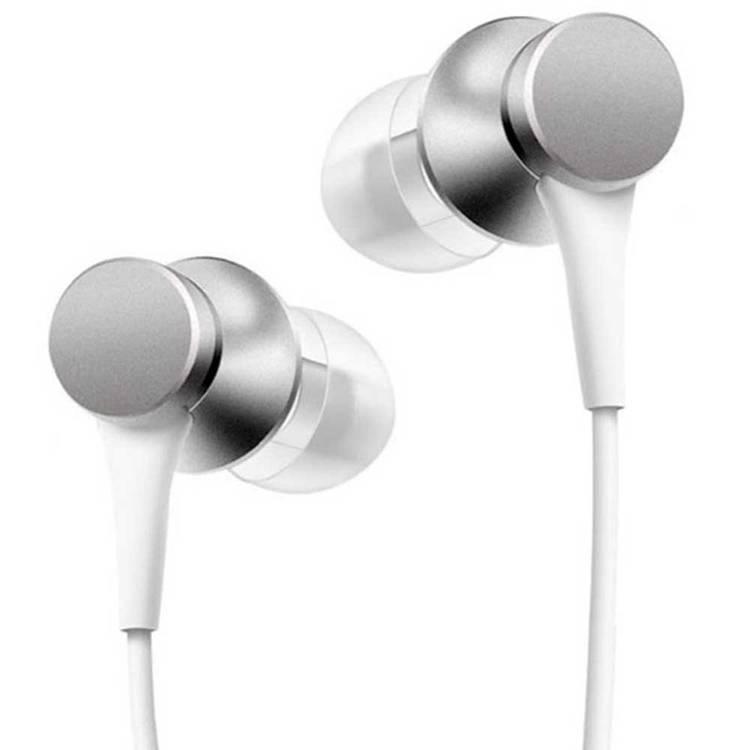 Xiaomi Mi Piston In-Ear Headphones Basic [High Sensitivity Mic&Remote,powerful bass,Replaceable Earbuds,Global Version with Warranty]-Compatible with Smartphones/Tablets/PC-Silver