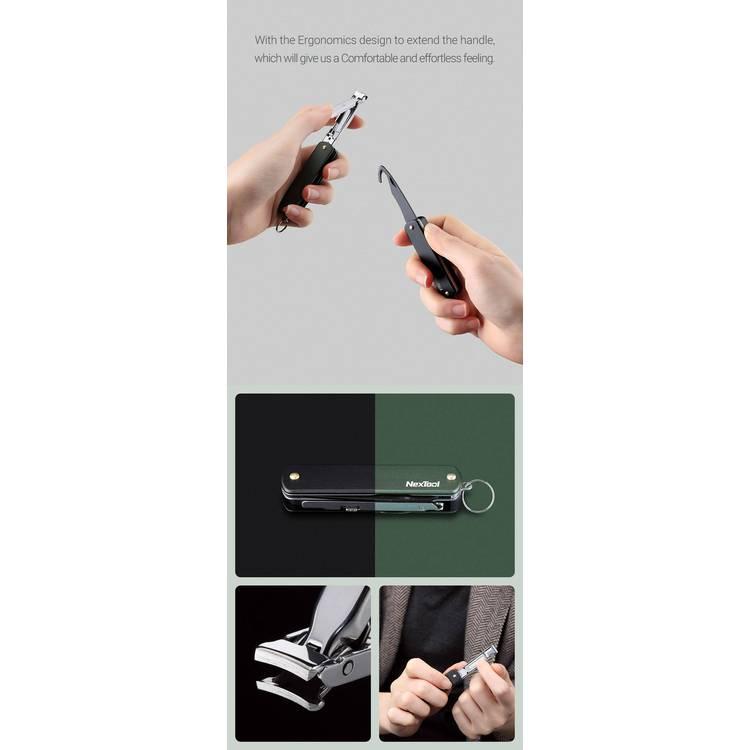 Xiaomi NexTool Multifunctional Folding Knife with Nail Clipper KT5530B(3055619) - Black