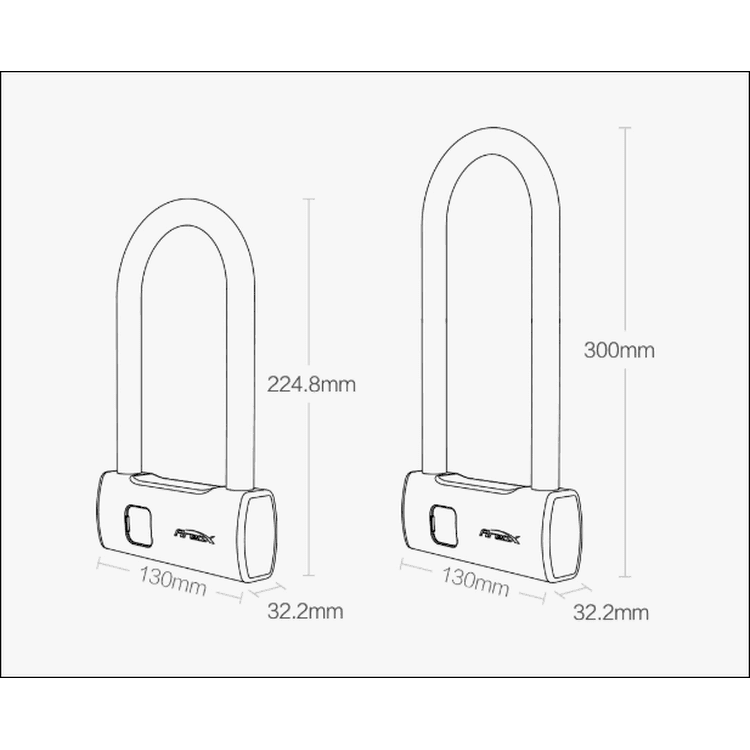 Xiaomi Areox Smart Fingerprint U Lock - Short Version (3018775) - Black