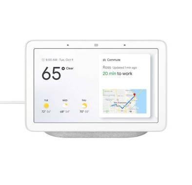 جوجل GA00516-US Home Hub مع شاشة عرض ذكية لمساعد Google مع مساعد Google / اتصال Wi-Fi والبلوتوث اللاسلكي - الطباشير