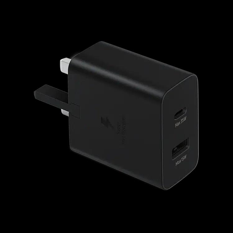 Adapter Samsung EP-TA220-BK 35W PD Power Adapter Duo USB-C to USB-A - Black