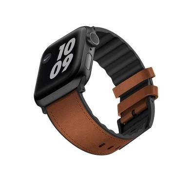 Viva Madrid Ventrux Leather Watch Strap for Apple Watch Band 42/44mm - Classic Brown