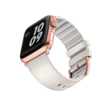Viva Madrid Ventrux Leather Watch Strap for Apple Watch Band 42/44mm - Blush Beige