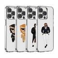 Green Lion Fashion Series Tuxedo Lion Phone Case Compatible for iPhone 13 Pro (6.1) Protective Back Cover - Clear