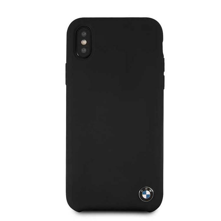 BMW Real Microfiber Silicone Case Compatible with iPhone X - Black