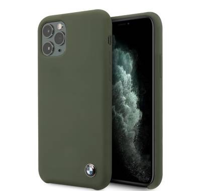 BMW Metal Logo Silicone Hard Case Compatible with Apple iPhone 11 Pro - Green