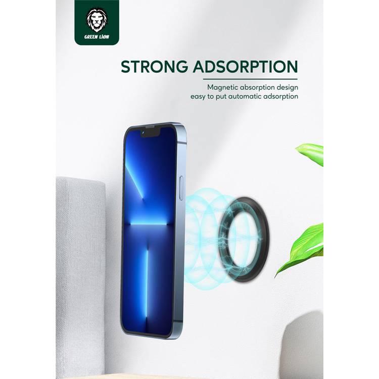 Green Lion Strong Magnetic Phone Holder Sticker | Mag-Snap Mobile Holder - Black