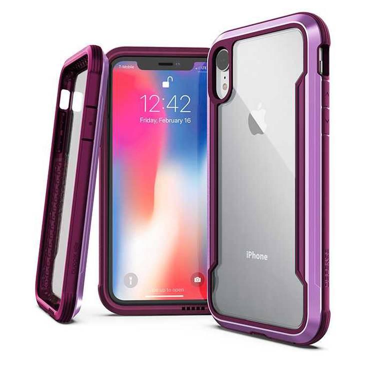 X-Doria Defense Shield Phone Case Compatible for iPhone Xr (6.1") Shock-Absorption iPhone Xr Cover - Purple