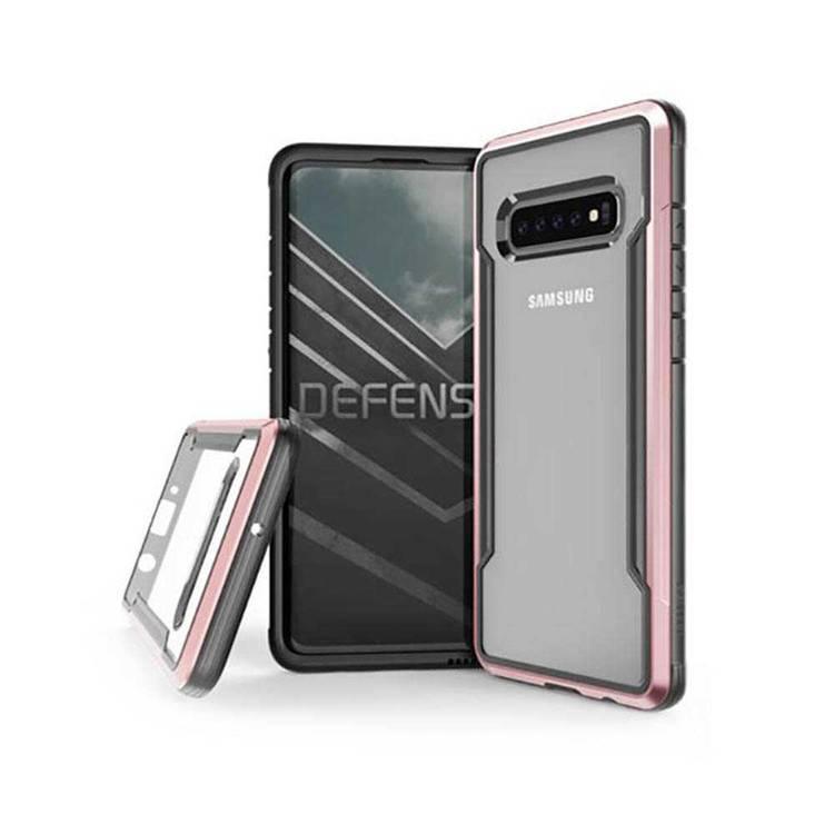 X-Doria Defense Shield Phone Case Compatible for Samsung Galaxy S10 Shock-Absorption Back Cover - Rose Gold