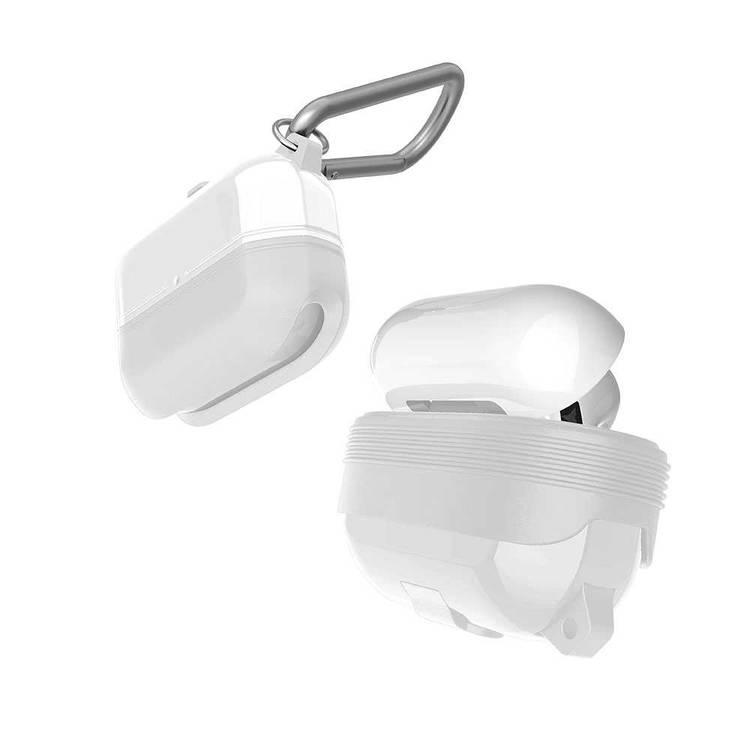 X-Doria Defense Journey Air Case Compatible for AirPods Pro | Water & Dust Resistant AirPods Pro Cover with Anti-Lost Carabiner - White