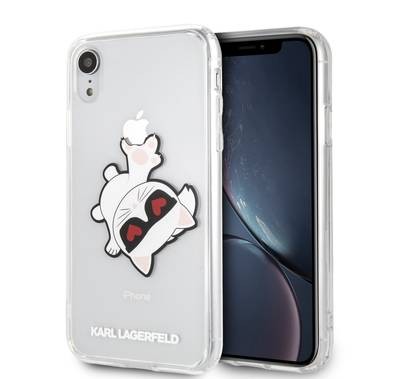 Karl Lagerfeld TPU Transparent Hard Case for iPhone Xr - Black Character