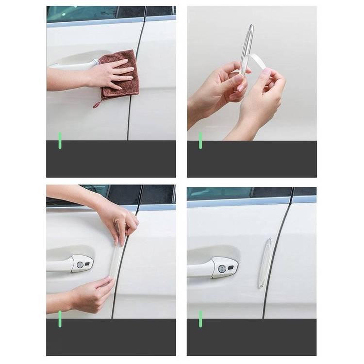 Baseus CRFZT-A02 Airbag Bumper Strip | Car Door Protector Rubber Bumper Stickers - Transparent