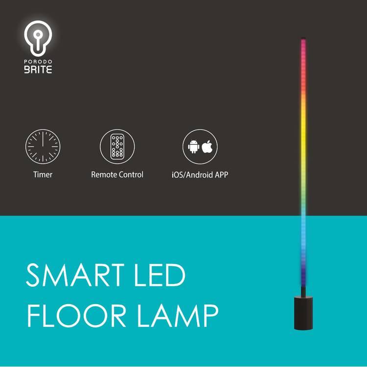 Porodo Brite RGB Smart LED Floor Lamp 18W - Black