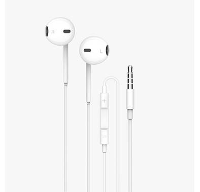 Powero+ Talkie Stereo Earphones with 3.5mm Connector | Wired Headset - White