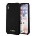 CG MOBILE Guess Silicone Phone Case Compatible for Apple iPhone X (5.8") Anti-Scratch Mobile Case Officially Licensed - Black