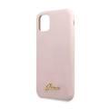 CG MOBILE Guess Vintage Logo Silicone Phone Case Compatible for iPhone 11 Pro (5.8") Anti-Scratch Mobile Case Officially Licensed - Light Pink