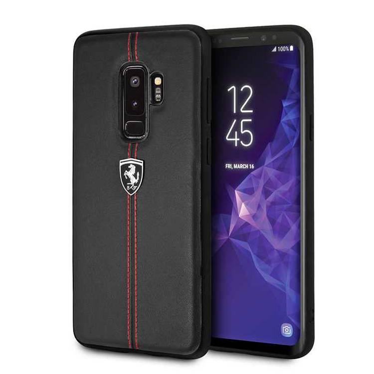 CG Mobile Ferrari Heritage Hard Phone Case Compatible for Samsung Galaxy S9 Plus Protective Mobile Case Officially Licensed - Black