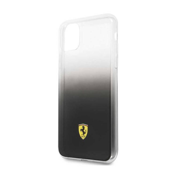 CG MOBILE Ferrari Transparent Gradient Phone Case Compatible for Apple iPhone 11 Pro Max (6.5") Drop Protection Mobile Case Officially Licensed - Dark Gray