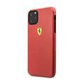 CG MOBILE Ferrari Shockproof Printed Carbon Effect Phone Case Compatible for iPhone 11 Pro (5.8") Suitable with Wireless Charging Mobile Case Officially Licensed -  Red