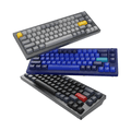 كي كرون لوحة مفاتيح ميكانيكية Q2 QMK جاتيرون  G-PRO لوحة مفاتيح ميكانيكية مزودة بمفتاح RGB ومفتاح أحمر وقابل للتبديل السريع المخصص | لوحة مفاتيح ألعاب بتصميم مريح - كحلي