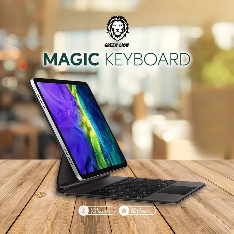 Green  Lion Magic Keyboard for (Arabic/English) 500mAh-Black