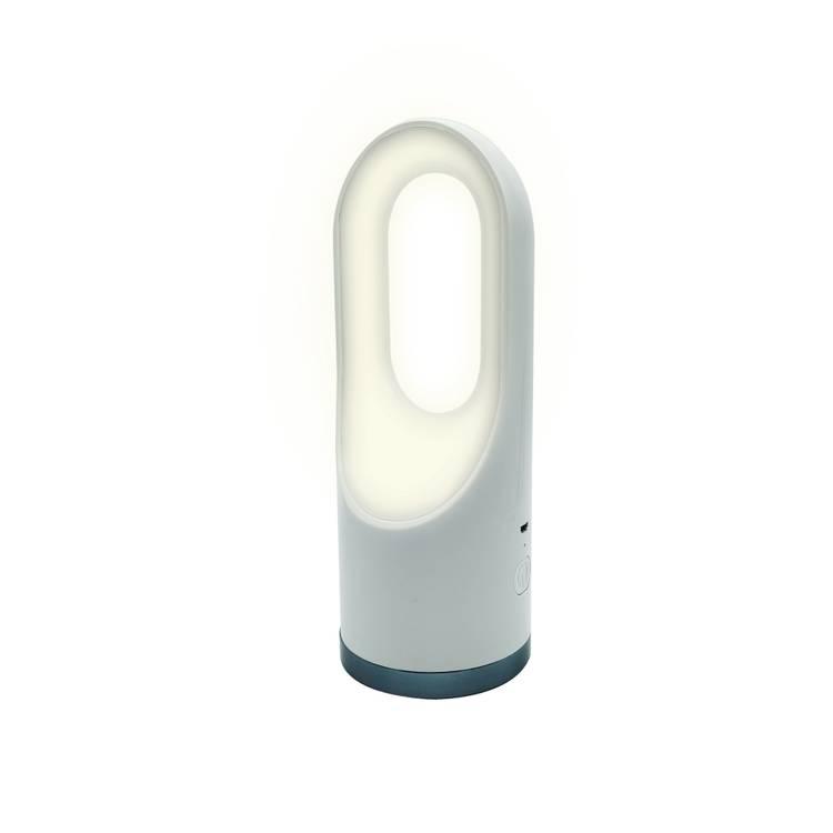 بورودو مصباح يدوي خارجي متعدد الوظائف 2 في 1 ، وقت عمل 5 ساعات ، 1000 لومن ، بطارية مدمجة - أبيض
