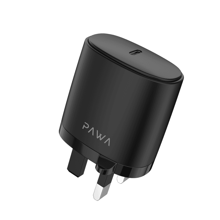 Pawa Solid Travel Charger 20W PD With Type-C to Type-C Cable-Black