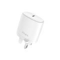Pawa Solid Travel Charger 20W PD With Type-C to Lightning Cable - White