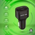 Green Lion Dual Port USB-C Car Charger 45W | Lightweight Design Portable Car Power Adapter - Black