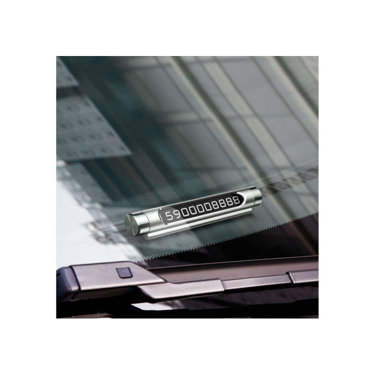 Baseus ACNUM-0S Temporary Parking Number Card | Plate Parking Card - Silver