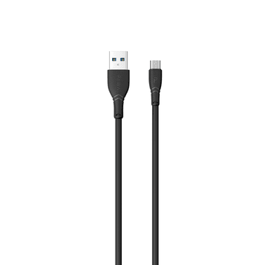 Pawa PVC 2.4A Data & Quick Charging Micro Cable 2m/6.5ft - Black