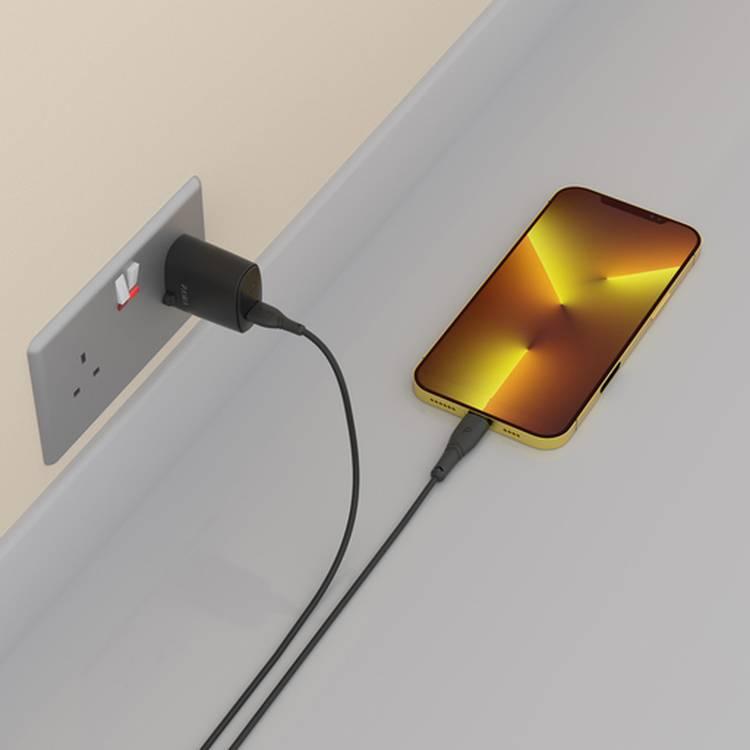 Pawa PVC 2.4A Data & Quick Charging Lightning Cable 2m/6.5ft - Black