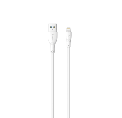 Pawa PVC 2.4A Data & Quick Charging Lightning Cable 2m/6.5ft - White