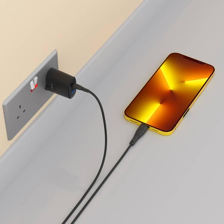 Pawa PVC 20W Data & Quick Charging USB-C to Lightning Cable 1.2m/4ft - Black