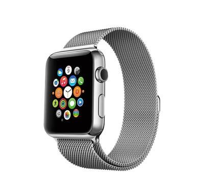 Porodo iGuard PDMILOOP44-SL Adjustable Stainless Steel Magnetic Mesh ultra-thin Watch Band For Apple Watch 42/44/45mm - Silver